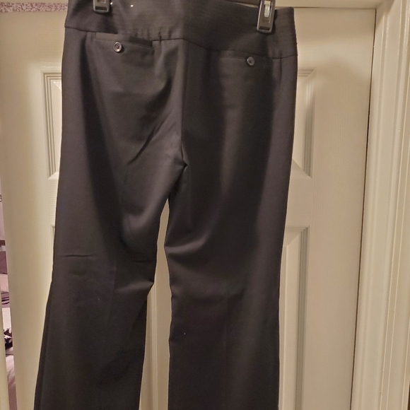 EXPRESS EDITOR FIT PANTS SIZE 4 BLACK STRAIGHT FIT LOW RISE Y2K - Picture 2 of 4